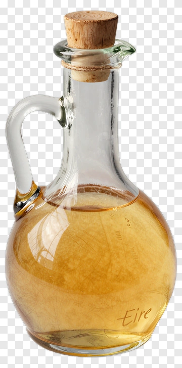 Glass Oil Bottle With Cork Stopper PNG