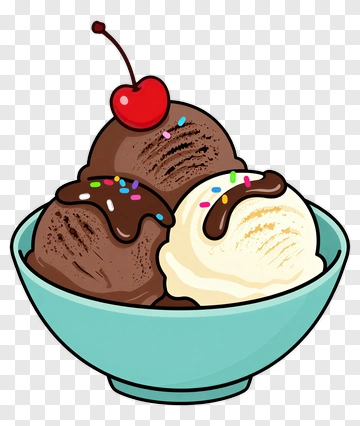 Ice Cream Sundae With Cherry On Top PNG