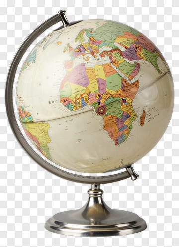 Colorful Globe On Stand PNG