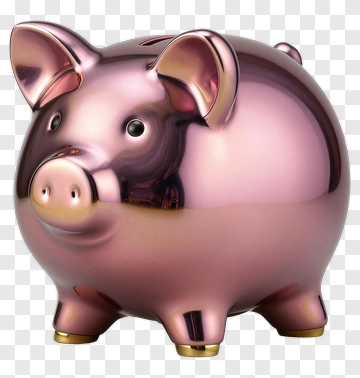 Shiny Piggy Bank PNG