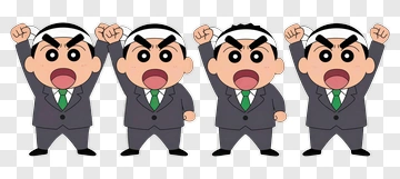 Cartoon Businessman Expressing Excitement PNG