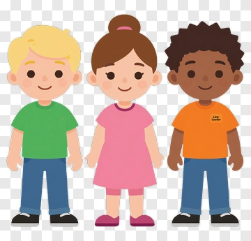 Cartoon Children Group PNG