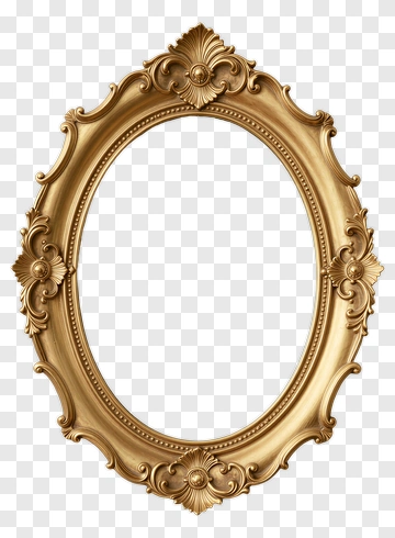 Ornate Gold Picture Frame PNG