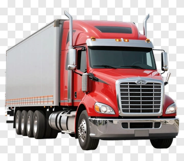 Red Freight Truck PNG