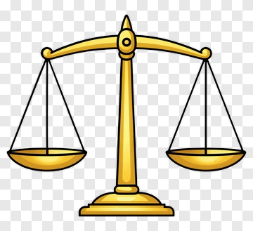 Gold Balance Scale PNG