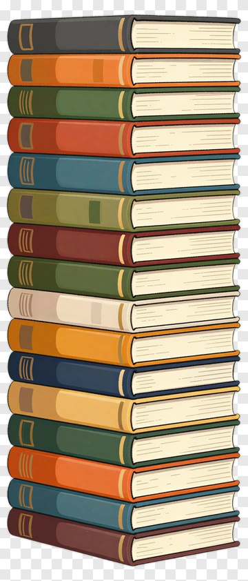 Stack Of Colorful Books PNG