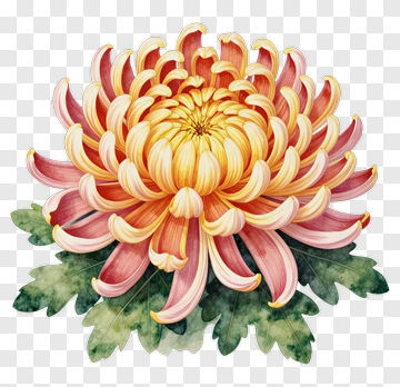 Colorful Chrysanthemum Flower PNG