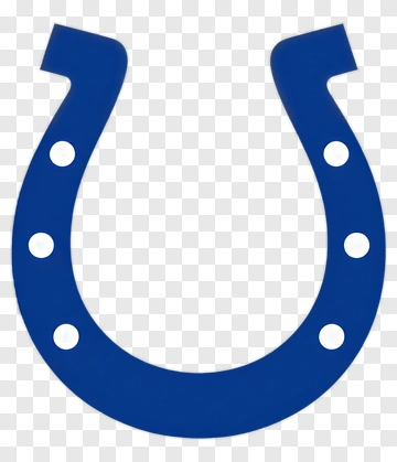 Blue Horseshoe With White Dots PNG