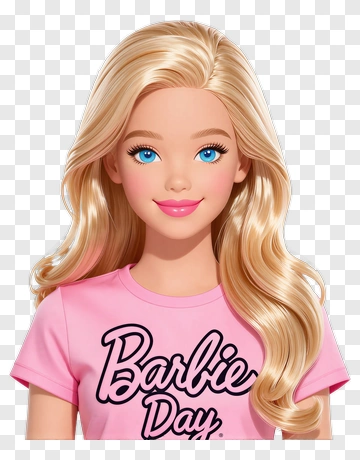 Barbie Doll With Barbie Day Shirt PNG