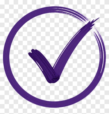 Purple Check Mark Icon PNG