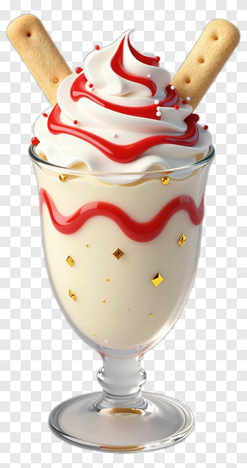 Delicious Ice Cream Sundae With Cookies PNG