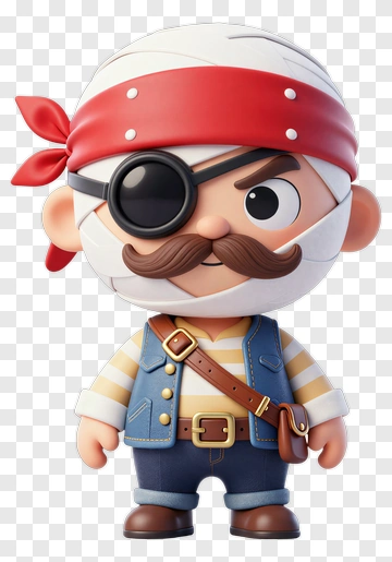 Cartoon Pirate Character PNG