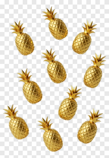 Golden Pineapples PNG