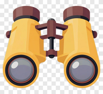 Yellow Binoculars PNG