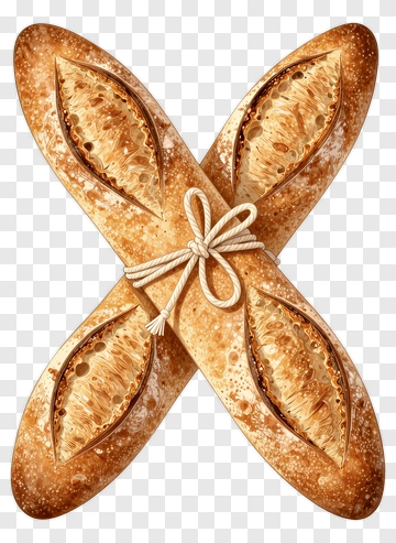 Crossed Bread Sticks With Twine PNG