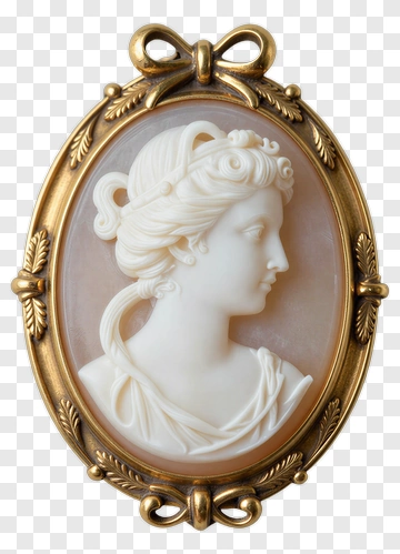 Cameo Portrait Of A Woman PNG