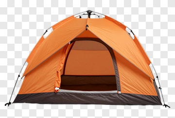 Orange Camping Tent PNG