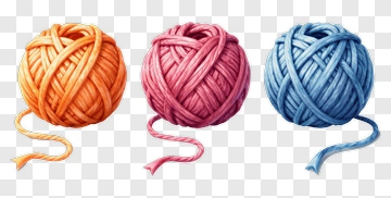 Colorful Yarn Balls PNG