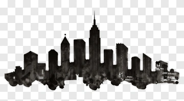 Silhouette Of A City Skyline PNG