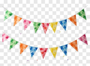 Colorful Party Bunting Flags PNG