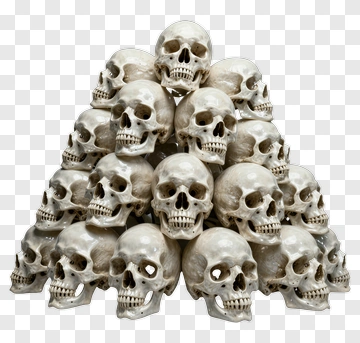 Pyramid Of Human Skulls PNG