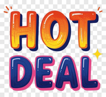 Hot Deal Text Graphic PNG