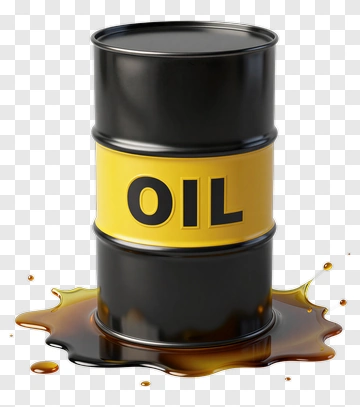 Oil Barrel With Spilled Oil PNG