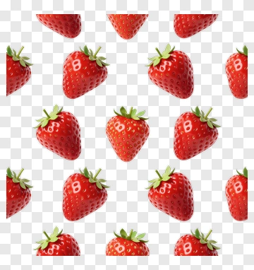 Fresh Strawberries Pattern PNG