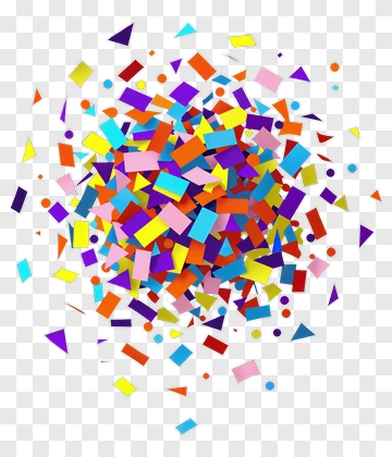 Colorful Geometric Confetti PNG
