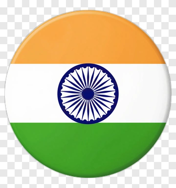 Indian National Flag Button PNG