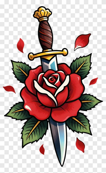 Rose With Sword PNG