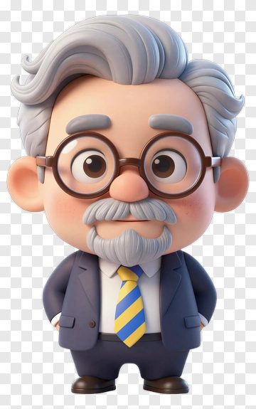 3D Cartoon Businessman PNG