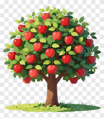 Colorful Apple Tree PNG