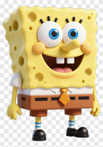 3D Spongebob Squarepants Character PNG