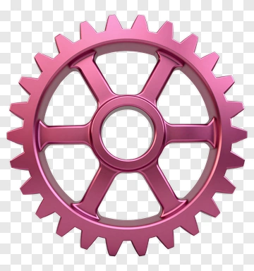 Pink Gear Wheel PNG