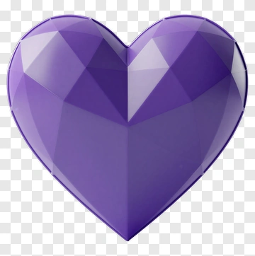 Purple Heart Gem PNG