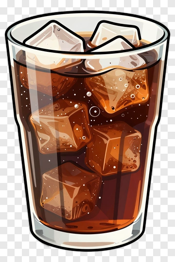 Glass Of Ice-Cold Soda PNG
