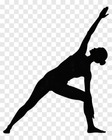 Silhouette Of A Woman Doing Yoga PNG