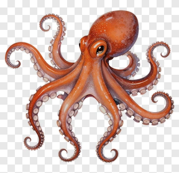 Realistic Octopus PNG