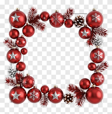 Christmas Ornament Frame PNG