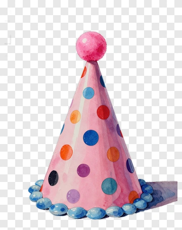 Colorful Party Hat PNG