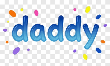 Colorful Daddy Text Design PNG