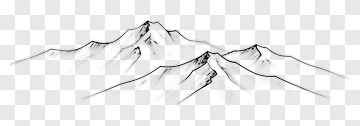 Mountain Range Sketch PNG