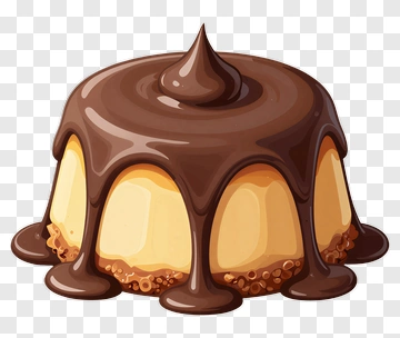 Chocolate Dessert With Dripping Sauce PNG