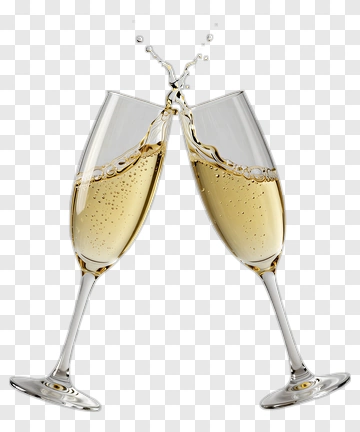 Champagne Glasses Toasting PNG