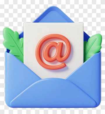 Email Icon With Leaf Elements PNG