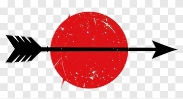 Arrow Through Red Circle PNG