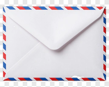 Envelope With Red And Blue Stripes PNG