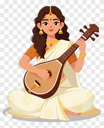 Woman Playing A Musical Instrument PNG