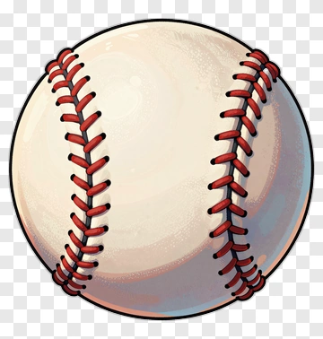 Baseball With Red Stitching PNG